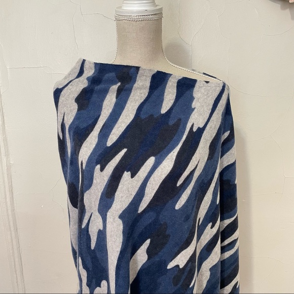 27 miles camo poncho 100% cashmere - Picture 4 of 7